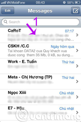 Instructions for deleting messages on iPhone Picture 6