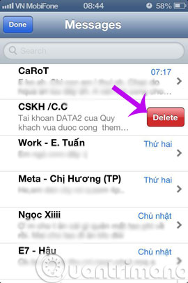 Instructions for deleting messages on iPhone Picture 9