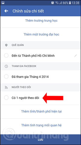 Instructions for displaying the number of followers on Facebook by phone Picture 10