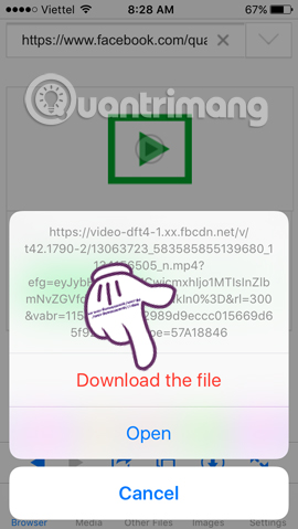 Instructions for downloading Facebook videos on iOS and Android phones Picture 11