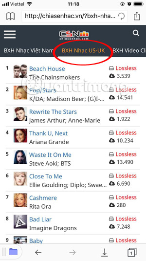 Instructions for downloading high quality music on iPhone without computer Picture 9