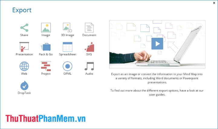 Instructions for drawing the mind map with Imindmap Picture 18