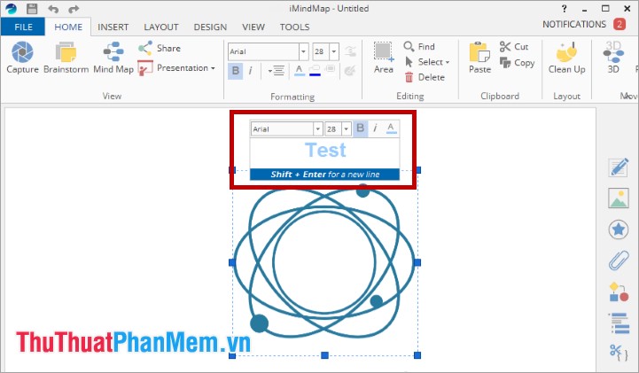 Instructions for drawing the mind map with Imindmap Picture 4