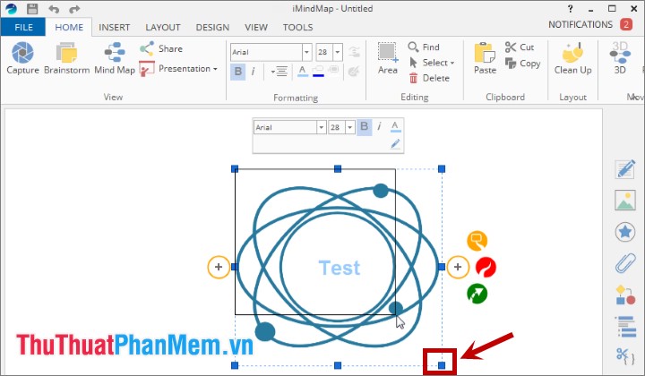 Instructions for drawing the mind map with Imindmap Picture 5