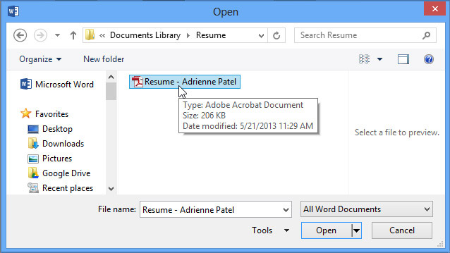 Instructions for editing PDF files in Word 2013 Picture 4