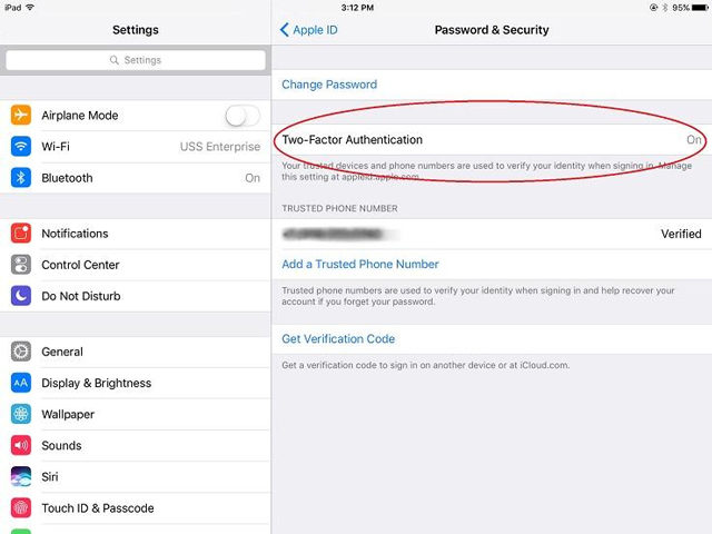 Instructions for enabling 2-layer authentication for iCloud on Apple devices Picture 7