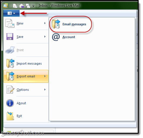 Instructions for exporting Windows Live Mail to Outlook 2010 Picture 2