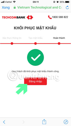 Instructions for finding F @ st Mobile Techcombank password Picture 5