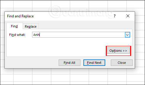 Instructions for finding names in Excel - TipsMake.com