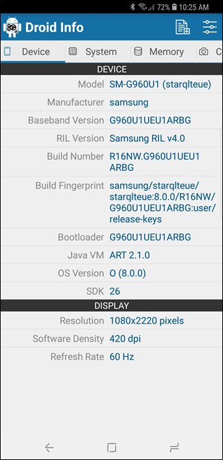 Instructions for finding the Android phone model (line) you own Picture 10