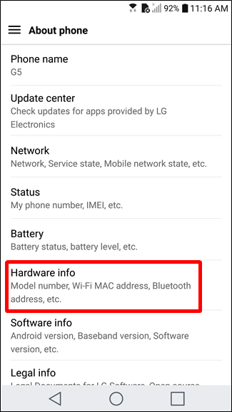 Instructions for finding the Android phone model (line) you own Picture 8