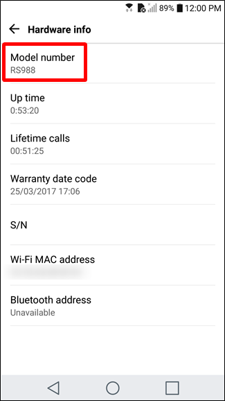 Instructions for finding the Android phone model (line) you own Picture 9