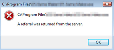 Instructions for fixing 'A referral was returned from the server' Picture 1