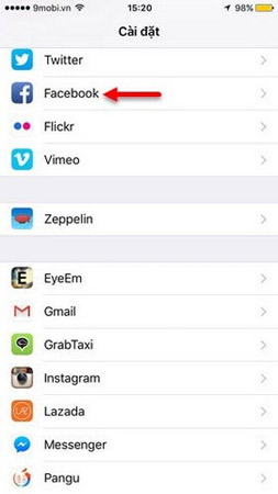 Instructions for fixing errors do not download photos from iPhone to Facebook Picture 1