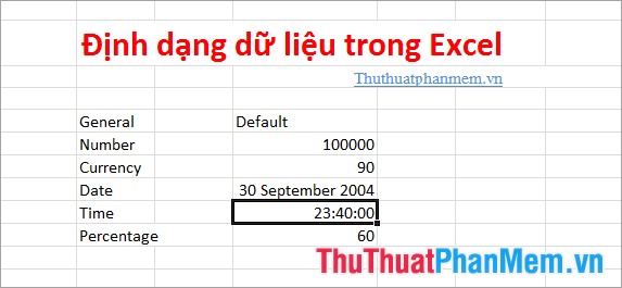 Instructions for formatting data in Excel Picture 10