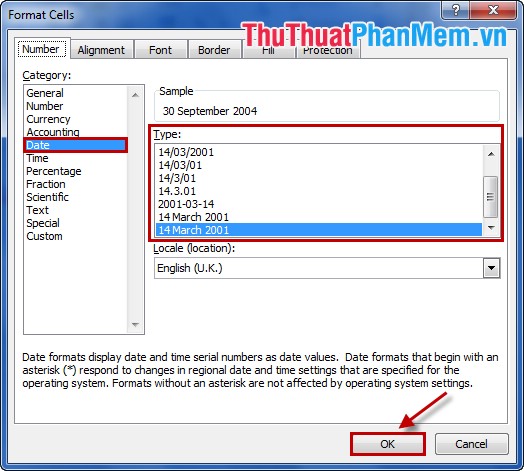 Instructions for formatting data in Excel Picture 7
