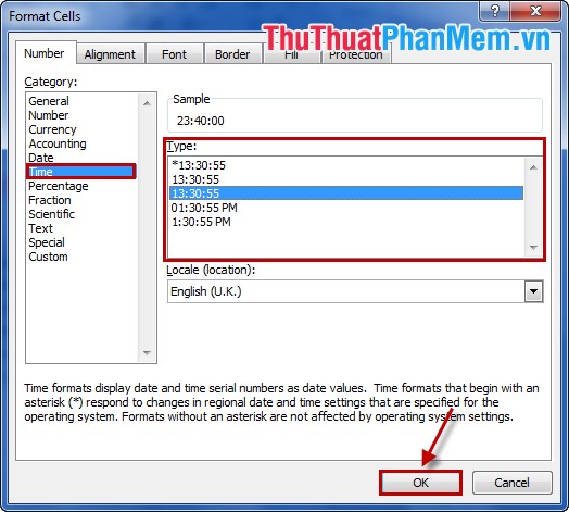 Instructions for formatting data in Excel Picture 9