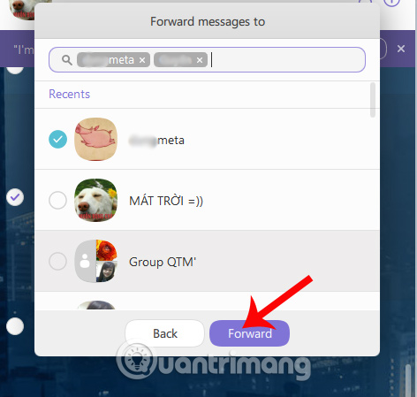 Instructions for forwarding messages on Viber Picture 3