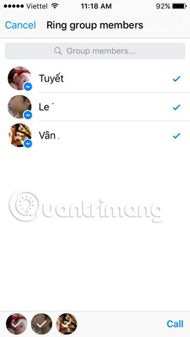 Instructions for free group calling on Facebook Messenger Picture 4