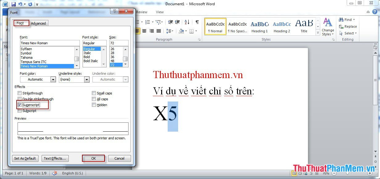 Instructions for indexing on the index on the index in Word Picture 4