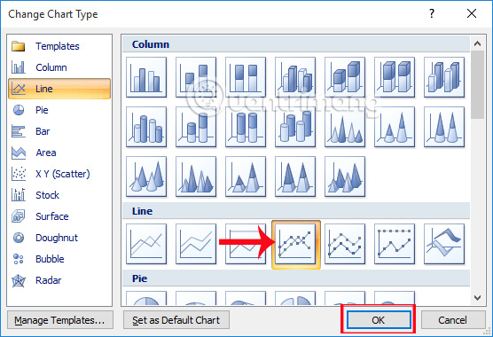 Instructions for inserting, drawing and creating charts in Word 2007 Picture 8