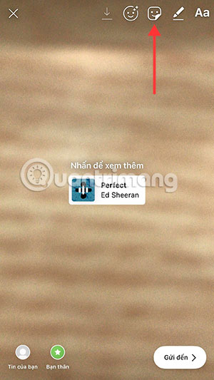 Instructions for inserting lyrics into your News on Instagram Picture 5