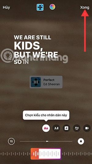Instructions for inserting lyrics into your News on Instagram Picture 7