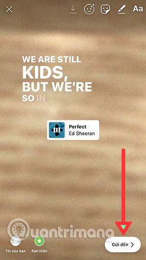 Instructions for inserting lyrics into your News on Instagram Picture 8