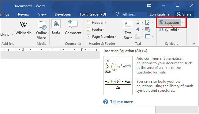 How To Make Math Formulas In Word