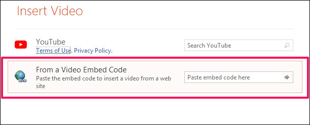 Instructions for inserting Youtube videos into PowerPoint Picture 7