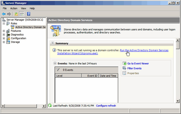 Instructions for installing Active Directory on Windows Server 2008 Picture 9