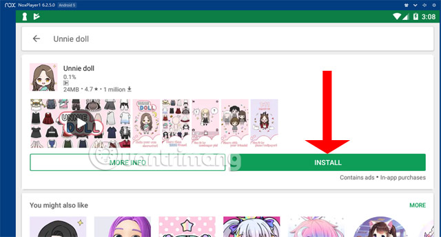 Instructions for installing and playing Unnie Doll on the computer Picture 3