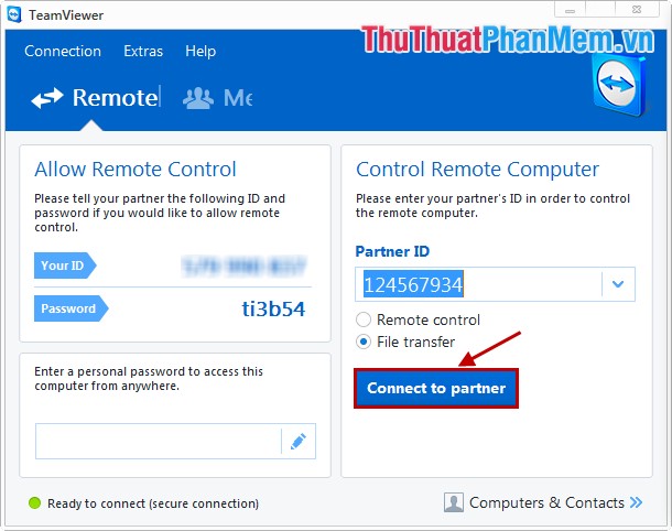 Instructions for installing and using Teamviewer Picture 6