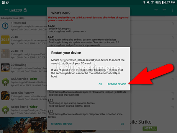 Instructions for installing Android apps on SD card Picture 31