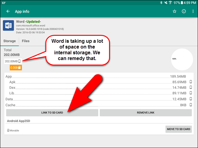 Instructions for installing Android apps on SD card Picture 39