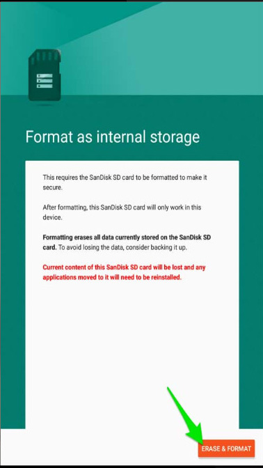 Instructions for installing Android apps on SD card Picture 7