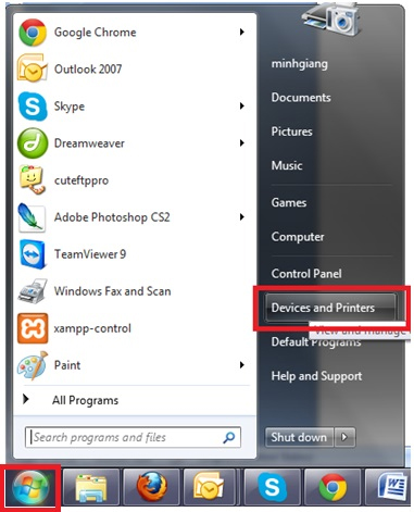 Instructions for installing Canon LBP 1210 printer on the computer Picture 3