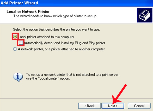 Instructions for installing Canon LBP 1210 printer on the computer Picture 7