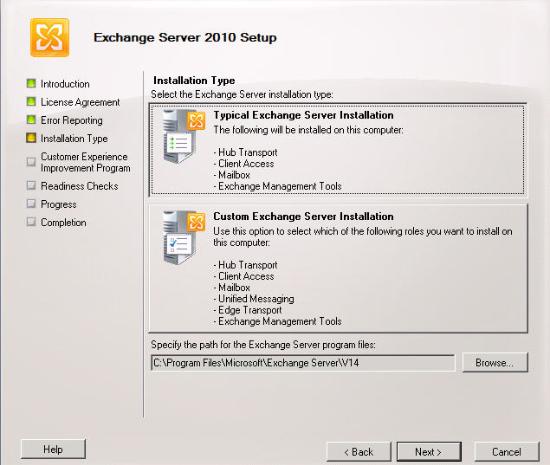 Instructions for installing Exchange Server 2010 - Part 1: Installation Picture 4