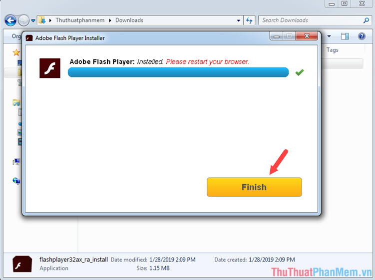 Instructions for installing Flash Player for browsers on computers Picture 5