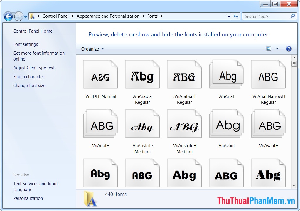 Instructions for installing Font on Windows Picture 6