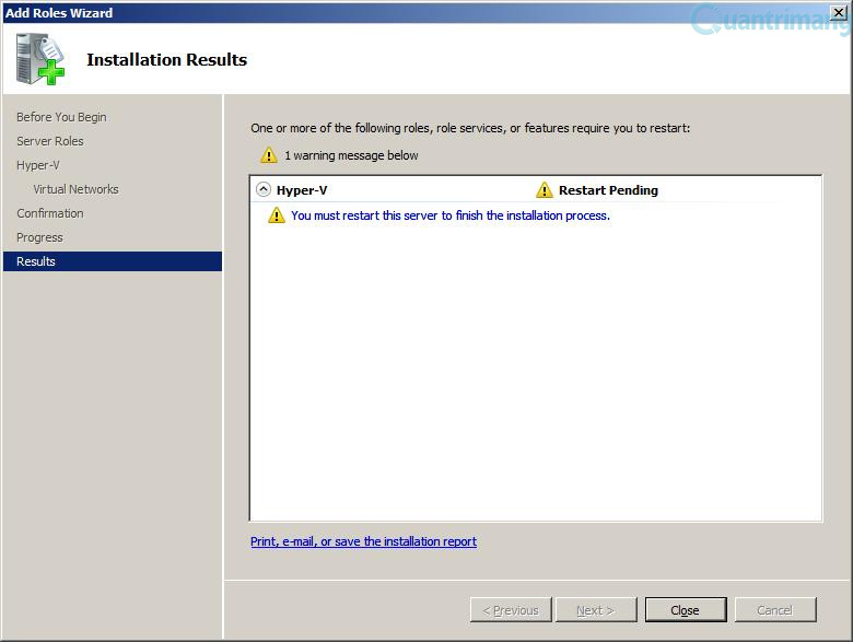 Instructions for installing Hyper-V Picture 2