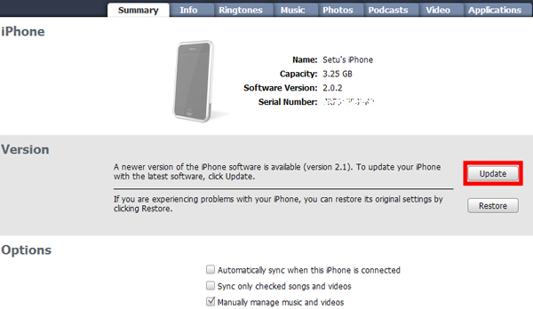 Instructions for installing iTunes for iOS 4 devices Picture 5