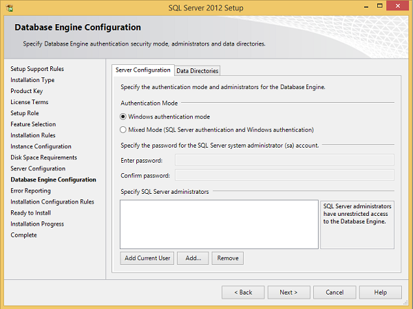 Instructions for installing MS SQL Server Picture 13