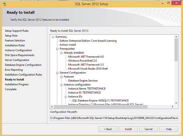 Instructions for installing MS SQL Server Picture 17