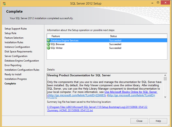Instructions for installing MS SQL Server Picture 18