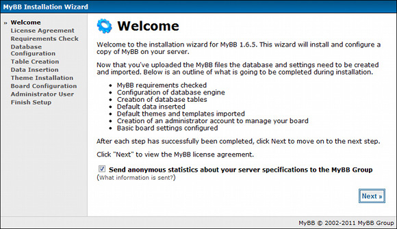 Instructions for installing myBB Forum on the server Picture 2