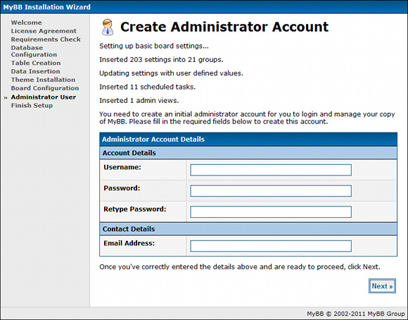 Instructions for installing myBB Forum on the server Picture 6