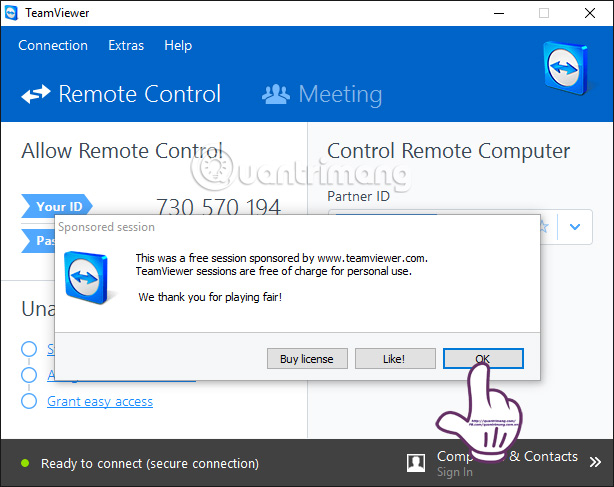 Instructions for installing TeamViewer to control remote computers Picture 10