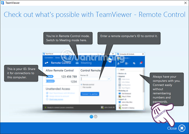 Instructions for installing TeamViewer to control remote computers Picture 4